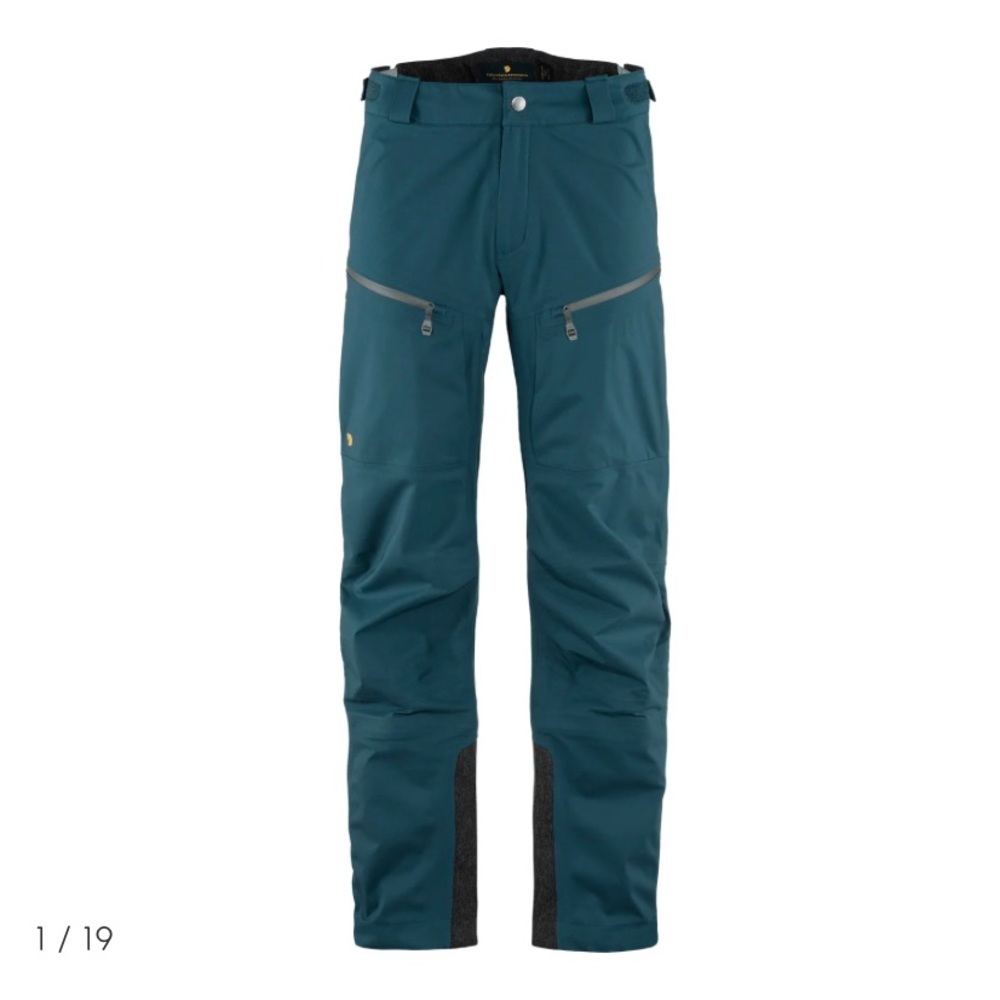 Fjallraven Black Cargo Pants with Reinforced Knees